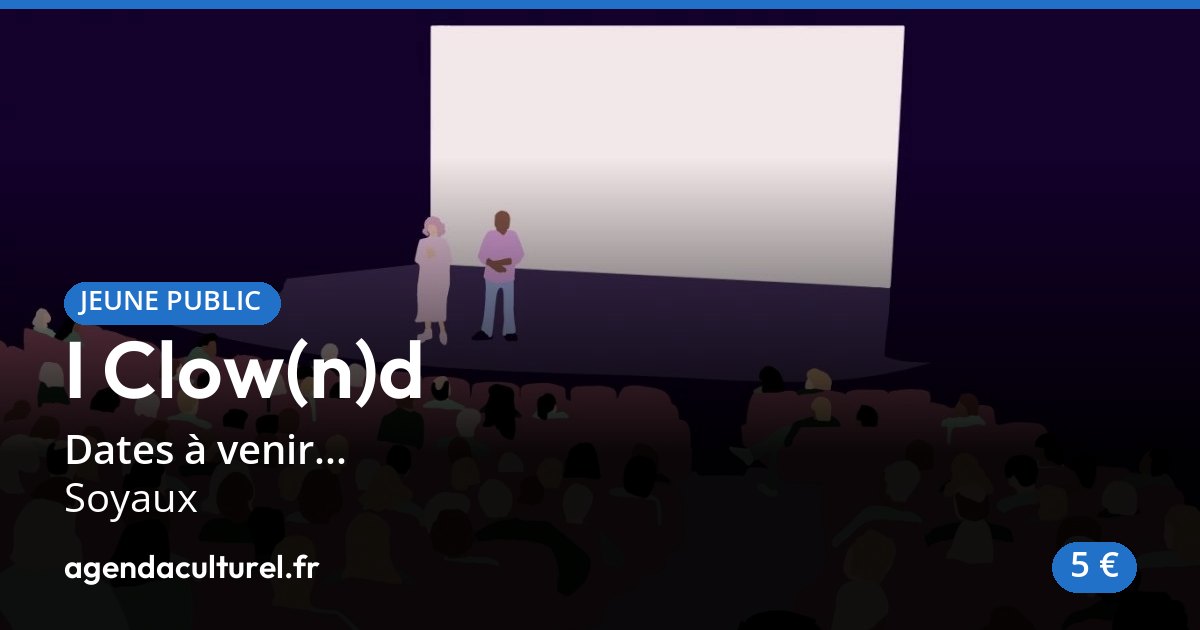 Spectacle Jeunesse, I Clow(n)d, Soyaux le 21 nov. 2026